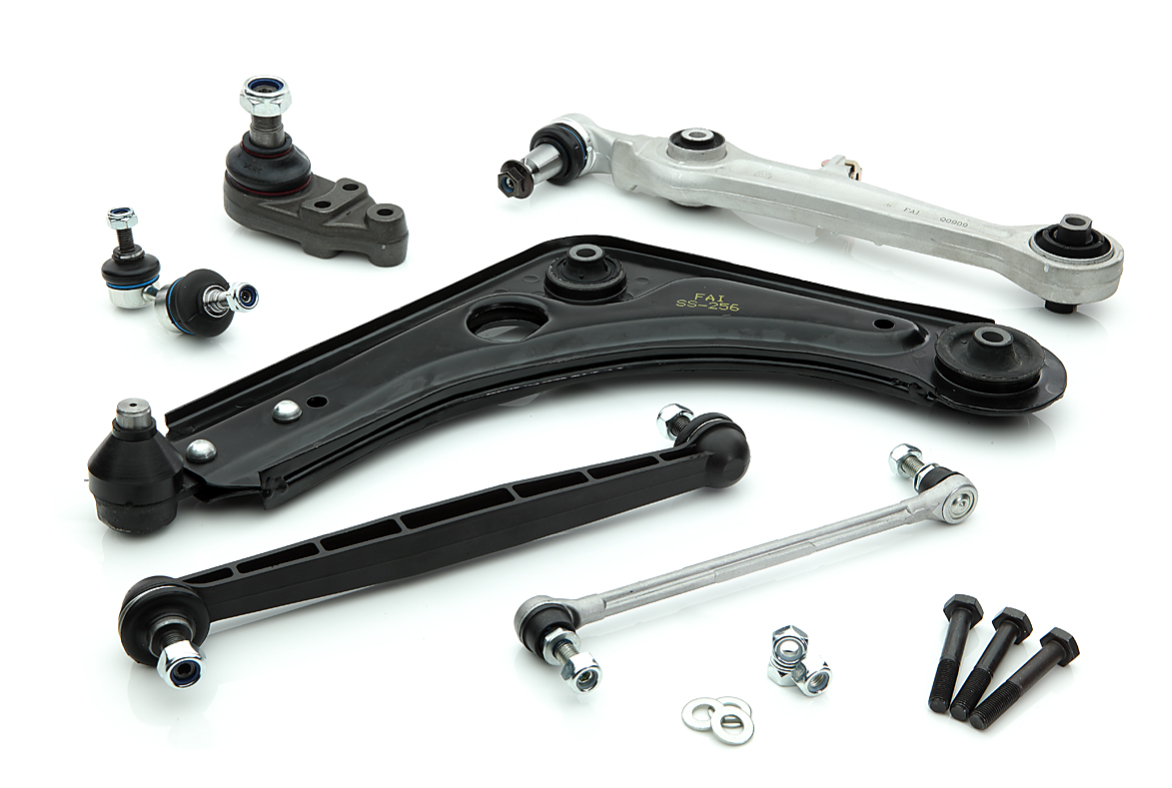 12 Piece Steering & Suspension Kit Control Arms Wheel Bearings Tie Rods New